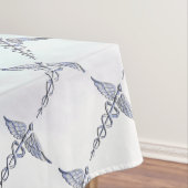 Caduceus Medical Symbol auf der Perlendekoration d Tischdecke (Beispiel)