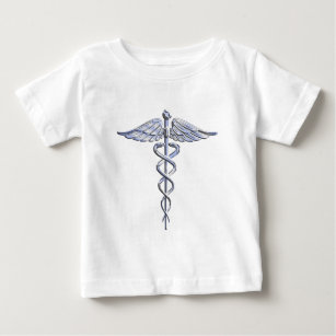 Caduceus Medical Symbol auf schwarz Baby T-shirt