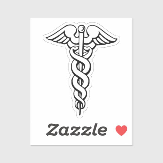 Caduceus Medical Symbol Aufkleber (Blatt)