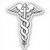 Caduceus Medical Symbol Aufkleber (Vorderseite)