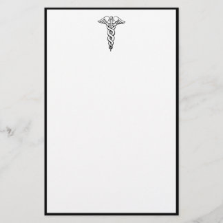 Caduceus Medical Symbol Briefpapier