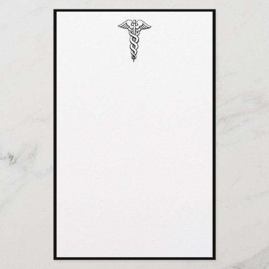 Caduceus Medical Symbol Briefpapier (Vorderseite)