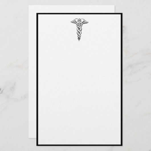 Caduceus Medical Symbol Briefpapier (Vorne/Hinten)