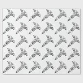 Caduceus Medical Symbol Geschenkpapier (Flach)