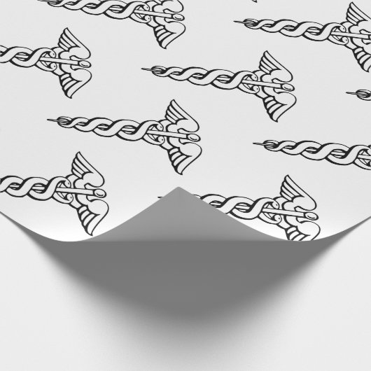 Caduceus Medical Symbol Geschenkpapier (Ecke)