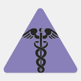 caduceus-medical-symbol-medical-logo dreieckiger aufkleber