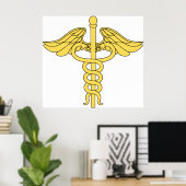 Caduceus Medical Symbol Poster (Heimbüro)
