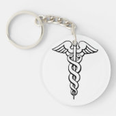 Caduceus Medical Symbol Schlüsselanhänger (Vorderseite)