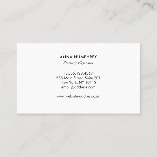 Caduceus Medical Symbol Visitenkarte (Rückseite)