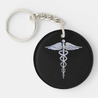 Caduceus-medizinisches Symbol auf Schwarzem