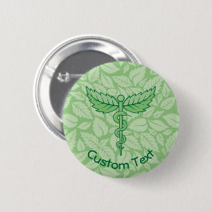 Caduceus mit Background Button für Blätter