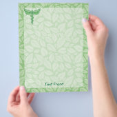 Caduceus mit Blätter Background Flyer (Hand)