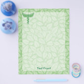 Caduceus mit Blätter Background Flyer (Einzeln)