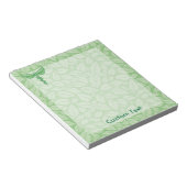 Caduceus mit Blätter Background Notepad Notizblock (angewinkelt)