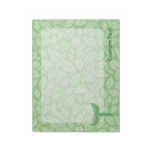 Caduceus mit Blätter Background Notepad Notizblock (Rotiert)