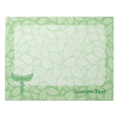 Caduceus mit Blätter Background Notepad Notizblock (Vorderseite)