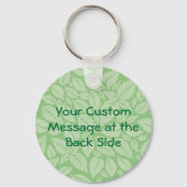 Caduceus mit Blätter Background Schlüsselanhänger (Rückseite)