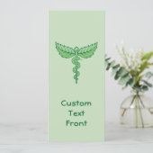 Caduceus mit Blätter Einladung (Stehend Vorderseite)