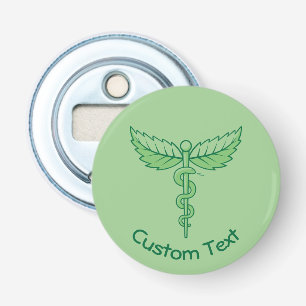 Caduceus mit Blätter Flaschenöffner
