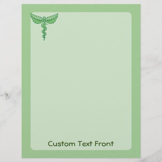 Caduceus mit Blätter Flyer (Vorne)