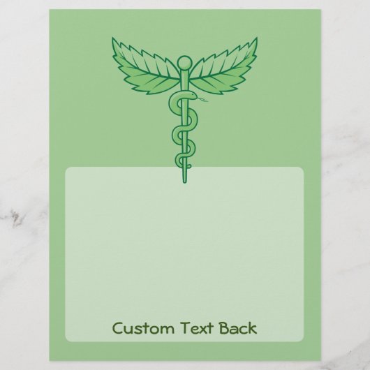 Caduceus mit Blätter Flyer (Hinten)