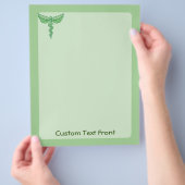 Caduceus mit Blätter Flyer (Hand)