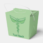 Caduceus mit Blätter Gefälligkeitsbox Geschenkschachtel (Rückseite)