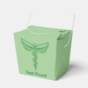 Caduceus mit Blätter Gefälligkeitsbox Geschenkschachtel