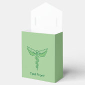 Caduceus mit Blätter Gefälligkeitsbox Geschenkschachtel (Geöffnet)