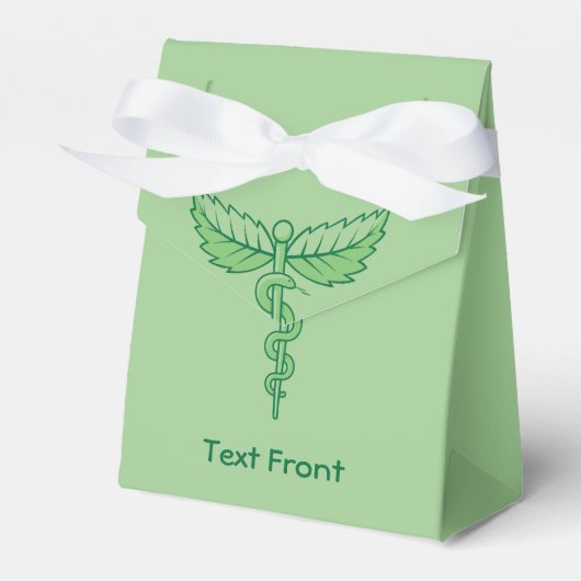 Caduceus mit Blätter Gefälligkeitsbox Geschenkschachtel (Vorderseite)
