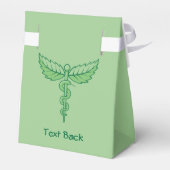 Caduceus mit Blätter Gefälligkeitsbox Geschenkschachtel (Rückseite)