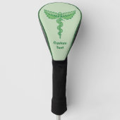 Caduceus mit Blätter Golf Headcover (Vorderseite)