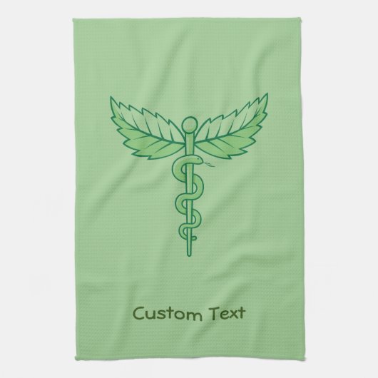 Caduceus mit Blätter Handtuch (Vertikal)