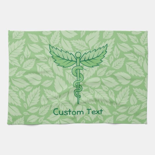 Caduceus mit Blätter Handtuch (Horizontal)