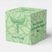 Caduceus mit Blätter Hintergrund Gefälligkeitsbox Geschenkschachtel (Vorderseite)