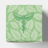 Caduceus mit Blätter Hintergrund Gefälligkeitsbox Geschenkschachtel (Oben)