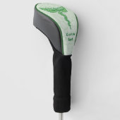 Caduceus mit Blätter Hintergrund Golf Headcover (angewinkelt)