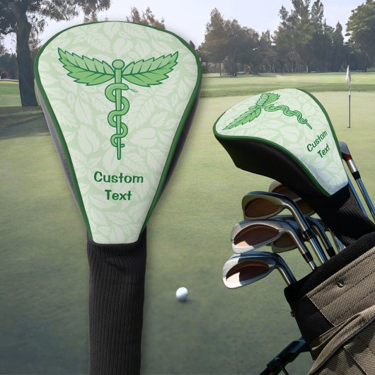 Caduceus mit Blätter Hintergrund Golf Headcover