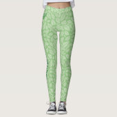 Caduceus mit Blätter Hintergrund Leggings (Vorderseite)