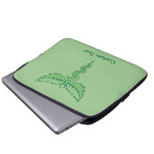 Caduceus mit Blätter Laptop-Sieb Laptopschutzhülle (Vorne Knopf)