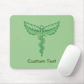 Caduceus mit Blätter Maus Pad Mousepad (Mit Mouse)
