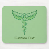 Caduceus mit Blätter Maus Pad Mousepad (Vorne)