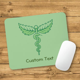 Caduceus mit Blätter Maus Pad Mousepad