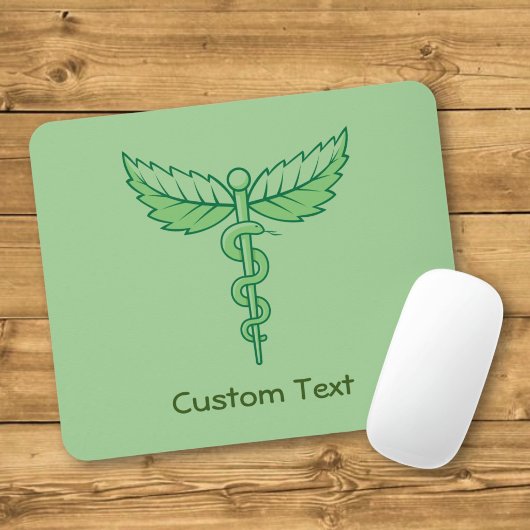 Caduceus mit Blätter Maus Pad Mousepad