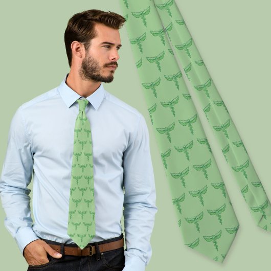 Caduceus mit Blätter Neck Tie Krawatte