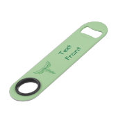 Caduceus mit Blätter Speed Bottle Opener Flaschenöffner (Vorderseite Schrägansicht)