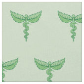Caduceus mit Blätter Stoff (Nahaufnahme)