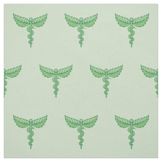 Caduceus mit Blätter Stoff (Muster)