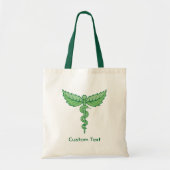 Caduceus mit Blätter Tragetasche (Vorne)
