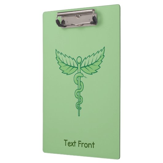 Caduceus mit Blätter Zwischenablage Klemmbrett (Links)